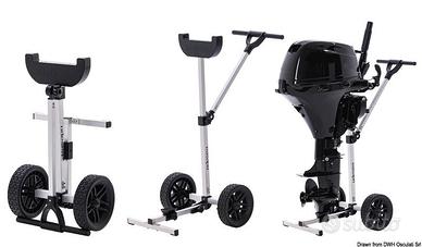Carrello supporto motore con ruote pieghevole