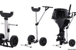 Carrello supporto motore con ruote pieghevole