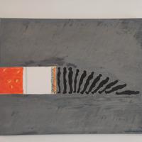 QUADRO ORIGINALE ARTE CONCETTUALE DIPINTO A MANO 