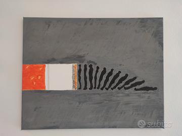 QUADRO ORIGINALE ARTE CONCETTUALE DIPINTO A MANO 