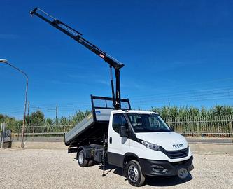 IVECO DAILY 35C16 NUOVO GRU 12 m + RIBALTABILE