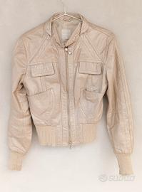 Giacca bomber donna in pelle Imperial, tg M, beige