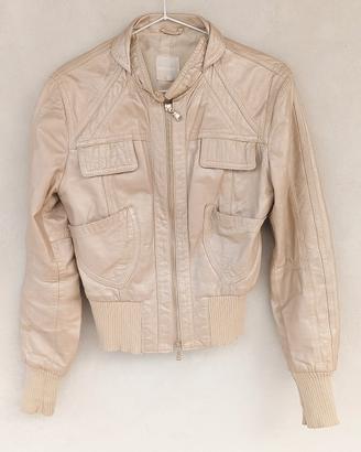 Giacca bomber donna in pelle Imperial, tg M, beige