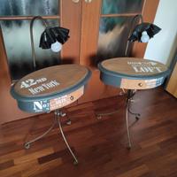 Coppia di comodini in stile industrial