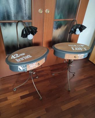 Coppia di comodini in stile industrial