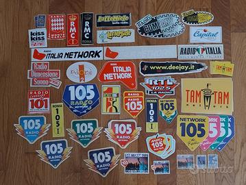 Adesivi radio anni 90 e primi 2000. Rarità vintage