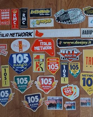Adesivi radio anni 90 e primi 2000. Rarità vintage