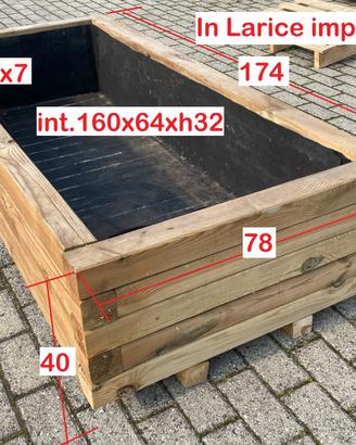 Grande fioriere in legno