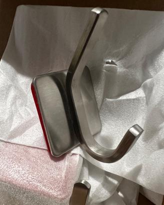 STOCK 1000 Confezioni Ganci Adesivi Acciaio Inox