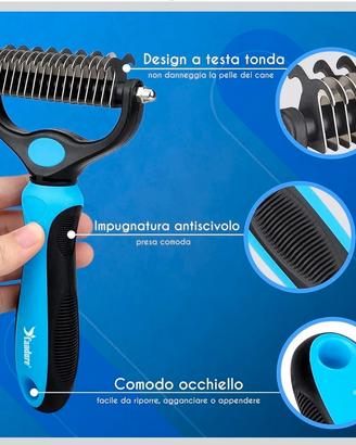 Spazzola Cane Gatto Pelo Lungo Colore verde