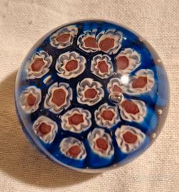 Fermacarte vintage in vetro artistico Millefiori 