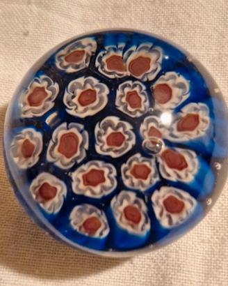 Fermacarte vintage in vetro artistico Millefiori 