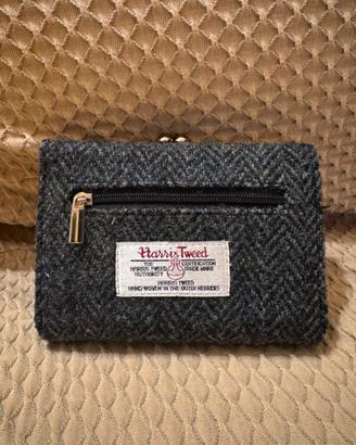 Harris Tweed Portafoglio Portamonete Lana Scozzese