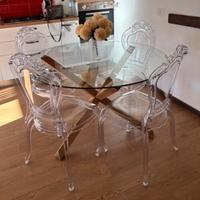 Set 4 sedie trasparenti - diversi stili