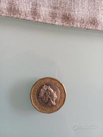 Moneta one Pound 2017  sterlina regina Elisabetta