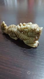 Drago di Giada nefrite certificato Dinastia Qing