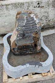 FONTANA ZEN IN PIETRA CON RICIRCOLO no cemento gra