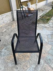 Set 6 sedie da esterno impilabili in textilene