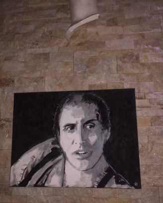 QUADRO DIPINTO ''ADRIANO CELENTANO'' FIRMATO