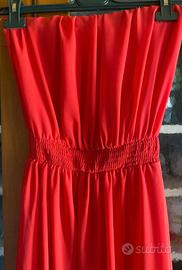 Abito rosso corallo lungo