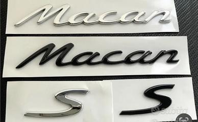 Loghi PORSCHE logo scritta nero lucido opaco