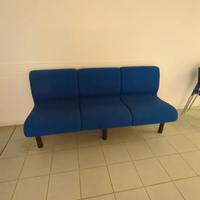Poltroncine sala attesa 3 posti blu (fila unita)