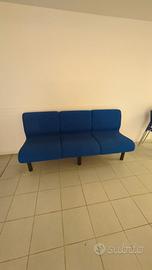 Poltroncine sala attesa 3 posti blu (fila unita)