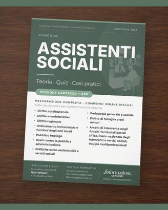 Manuale Concorso Assistenti Sociali Completa