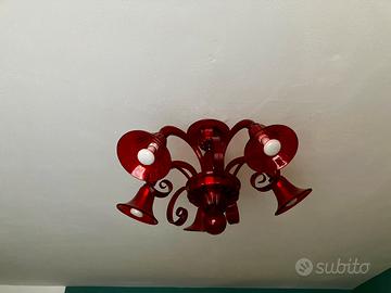 Plafoniera lampadario Murano