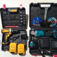 Smerigliatrice angolare Flex +Trapano a batteria 