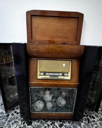 Mobile bar Radio Fonografo Phonola Vintage Anni 50