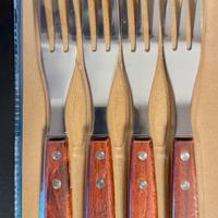 Set Bergner 4 forchette acciaio inox per barbecue