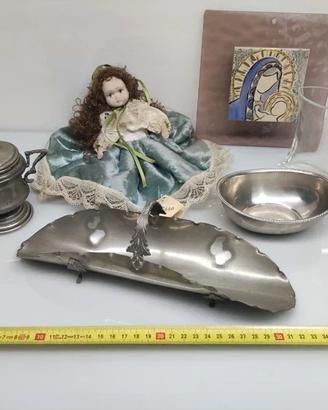 Lotto Oggetti Vintage da Collezione Alessi, Peltro
