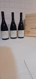 cassetta in Legno contenente tre vini pregiati 