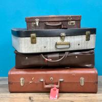 LOTTO MISTO VALIGE ANTICHE CARTONE PELLE VIAGGI