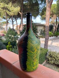 Bottiglia decorativa dipinta a mano