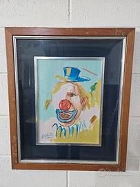 PIETRO SABBATINI olio su tela "Clown" 30x40