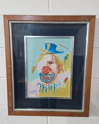 PIETRO SABBATINI olio su tela "Clown" 30x40