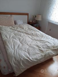 Piumino una piazza bianco, vera piuma