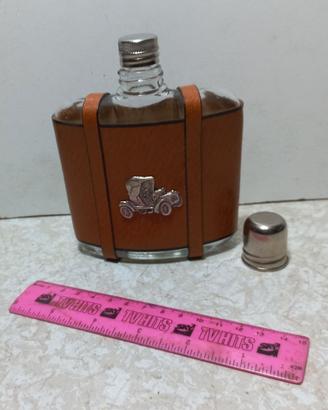 Porta Liquori Vintage Da Viaggio Fiaschetta Whisky