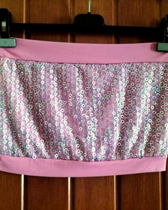 TOP DOPPIATO CON RETINA DI PAILLETTES **NUOVO**