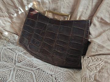 Borsa Vintage vero Coccodrillo