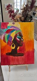 Dipinto ritratto donna africana