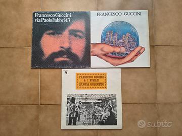 3 Lp FRANCESCO GUCCINI cantautorato italiano