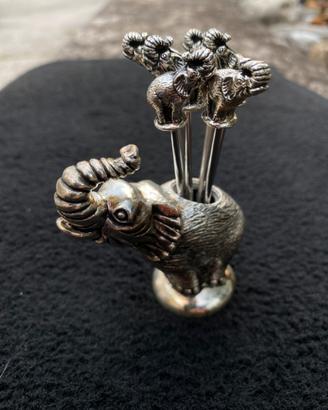 Set elefante di forchettine per cocktail