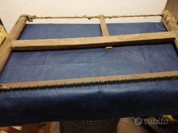 SEGA DA FALEGNAME ANTICA TELAIO AD ARCO IN LEGNO