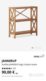 Libreria scaffale in rovere