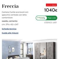 Camera da letto usata 1 anno