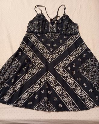 Abito blu con fantasie taglia S