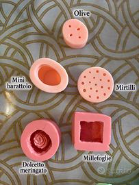 Set 5 stampi in silicone 3D